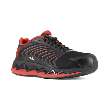 Reebok Work Men's Zig Elusion Heritage Composite Toe Work Sneaker Black/Red - RB3223