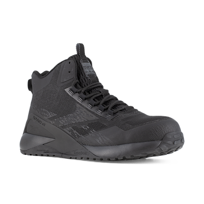Reebok Work Men's Nano X1 Adventure Composite Toe Athletic Mid-Cut Work Boot Black - RB3484