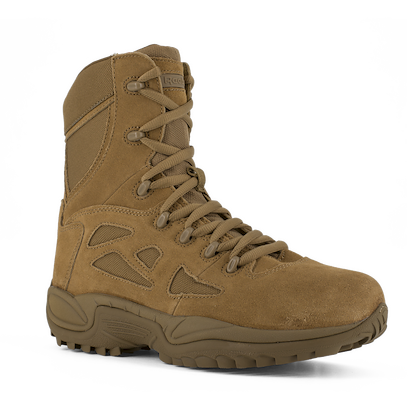 Reebok Work Women's 8" Rapid Response Soft Toe Stealth Boot with Side Zipper Coyote - RB897