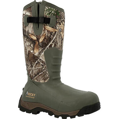 Rocky Men's 16" Sport Pro Rubber Waterproof 1200g Insulated Outdoor Boot Realtree Edge - RKS0382