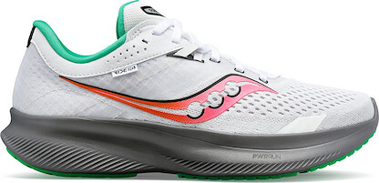 Saucony Women's Ride 16 Running Shoe White/Gravel - S10830-85