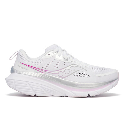 Saucony Women's Guide 18 Running Shoe White/Fuchia - S10998-160