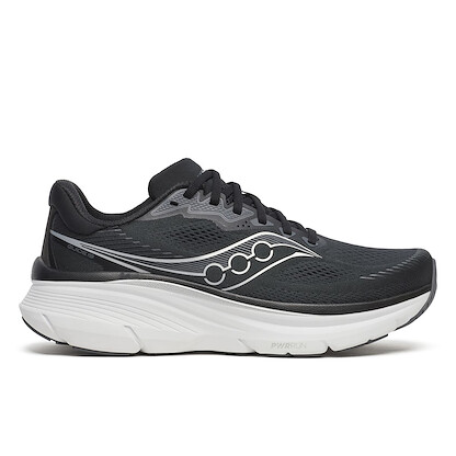 Saucony Men's Guide 19 Wide(2E) Running Shoe Black/Silver - S21059-100