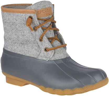 Sperry Women's Saltwater Wool Embossed Thinsulate™ Duck Boot Dark Grey - 13895191 (STS82475)