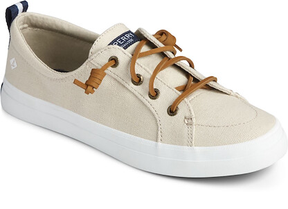 Sperry Women's Crest Vibe Linen Sneaker Oat - 13934046 (STS98644)
