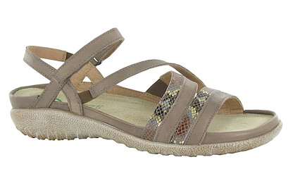 Naot Women's Toi Sandal Soft Stone/Gold Python - 11200-WDZ