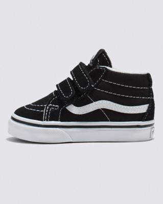 VANS Kids' Sk8-Mid Reissue V Shoe Black/True White - VN00018W6BT