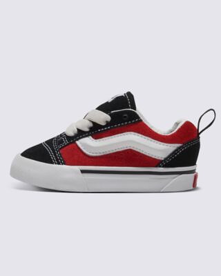 VANS Toddlers' Knu Skool Shoe Black/Racing Red - VN000D0KBRR