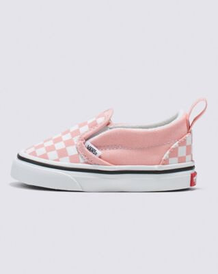 VANS Unisex Toddlers' Slip-On V Checkerboard Shoe Powder Pink/True White - VN000UBS99H