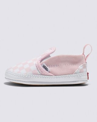 VANS Unisex Infants' Slip-On V Checkerboard Shoe Blushing Pink/True White - VN0A2XSL04E