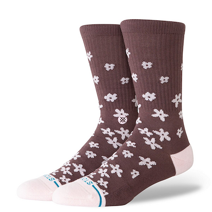 Stance Women's Floral Dreams Crew Socks Brown - W556C26FLO-BRN
