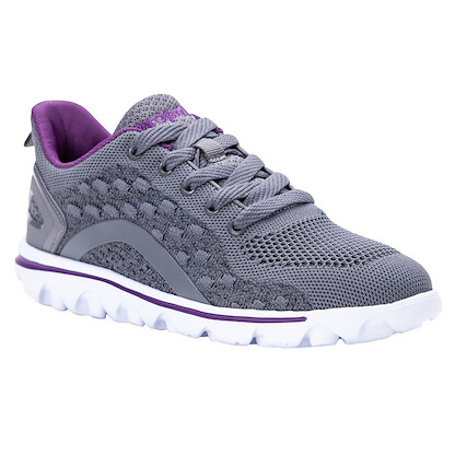 Propet Women's TravelActiv™ Axial Walking Shoe Grey/Purple - WAT092MGRP