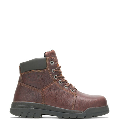 WOLVERINE Men's 6" Marquette Steel Toe Work Boot Walnut -  W04713