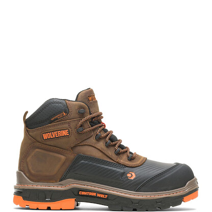 WOLVERINE Men's 6" Overpass CarbonMAX® Composite Toe Work Boot Brown - W10717