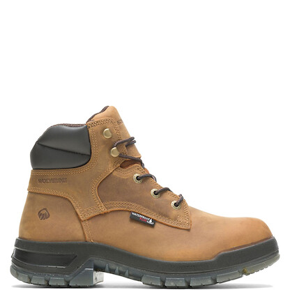 WOLVERINE Men's 6" Ramparts DuraShocks® CarbonMAX® Waterproof Composite Toe Work Boot Tan - W191049