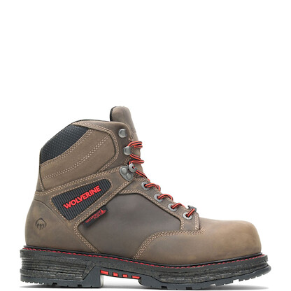 WOLVERINE Men's Hellcat UltraSpring™ 6" Waterproof Soft Toe Work Boot Gravel - W201174