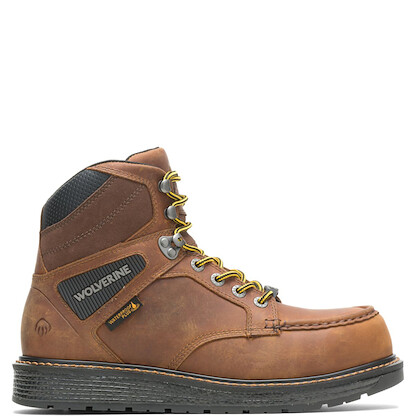 WOLVERINE Men's Hellcat UltraSpring™ CarbonMAX® 6" Moc Toe Wedge Composite Toe Work Boot Tobacco - W211001