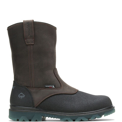 WOLVERINE Men's I-90 EPX® 10" CarbonMAX® Composite Toe Wellington Work Boot Black/Brown - W211059