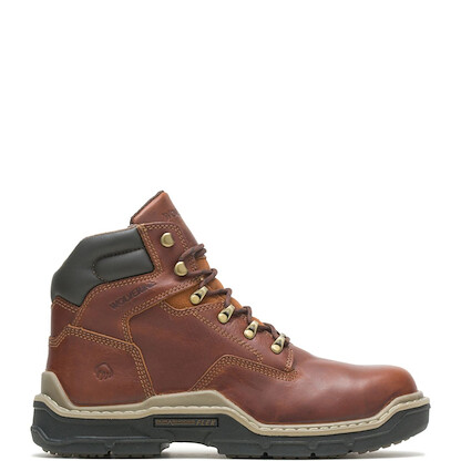 WOLVERINE Men's 6" Raider DuraShocks® Soft Toe Work Boot Peanut - W210057