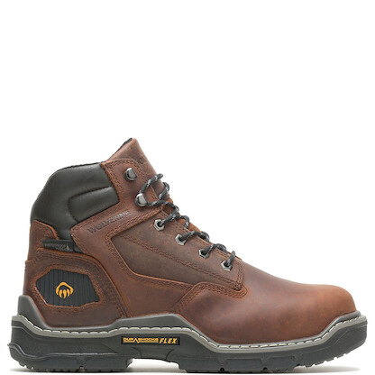 WOLVERINE Men's 6" Raider DuraShocks® Soft Toe Insulated Work Boot Peanut - W210065