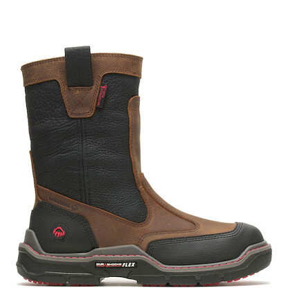 WOLVERINE Men's 10" Raider DuraShocks® Heavy Duty CarbonMAX® Wellington Work Boot Brown - W221005