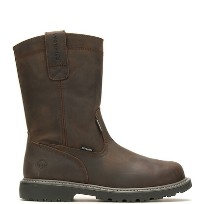 WOLVERINE Men's 10" Floorhand Steel Toe Internal Metatarsal Guard Wellington Work Boot Dark Coffee - W231025