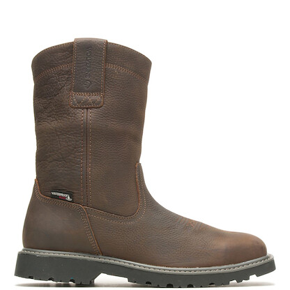 WOLVERINE Men's Floorhand Square-Toe Wellington Steel Toe Work Boot Dark Brown - W231023