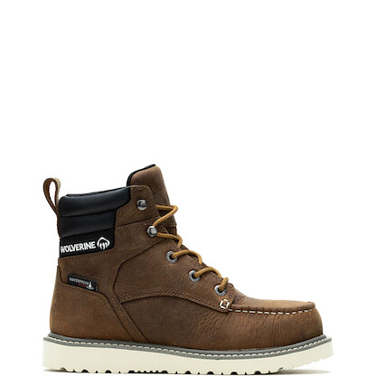 WOLVERINE Women's 6" Trade Wedge Steel Toe Work Boot Sudan Brown - W231106