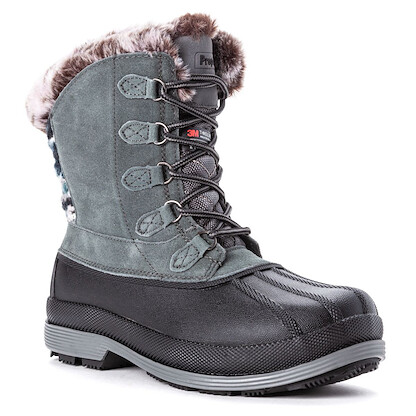 Propet Women's Lumi Tall Lace Boot Grey - WBX002SGRY