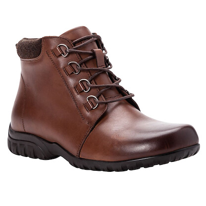 Propet Women's Delaney Ankle Boot Brown Leather - WFV002LBRL
