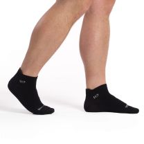 WIDE OPEN SOCKS Men's Solid Lightweight Ankle Socks Black - 9013-BLACK