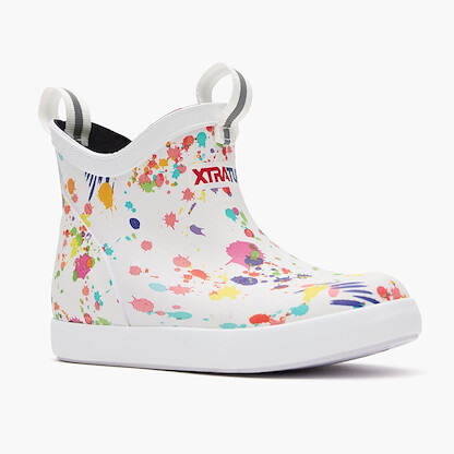 XTRATUF Unisex Little Kids' Ankle Deck Boot Paint Splatter - XKAB1PSC