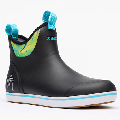 Men's 6” Sport Guy Harvey Mahi Ankle Deck Boot Black Mahi - XMABGH00