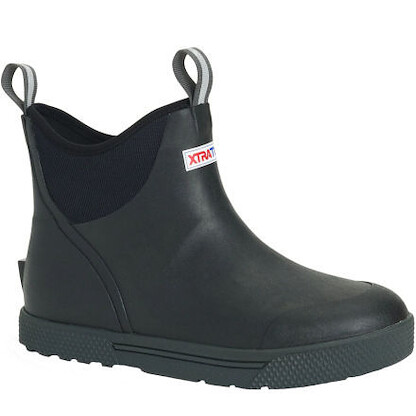 XTRATUF Men's 6" Wheelhouse Ankle Deck Boot Black - XMW000