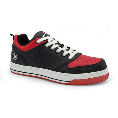 AIRWALK SAFETY Women's Arena Composite Toe EH Work Shoe Black/Red - AW6412