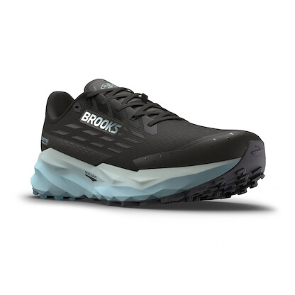 Brooks Women’s Cascadia 19 GTX Waterproof Trail Running Shoe Black/Ebony/Blue Flower - 120445-010