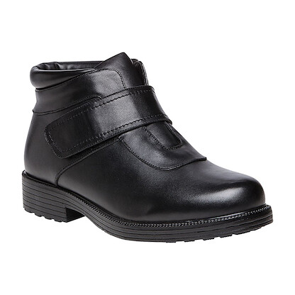 Propet Men's Tyler Adjustable Strap Boot Black Leather - MBA003LBLK