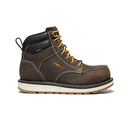 KEEN Utility Men's 6" Cincinnati Waterproof Carbon-Fiber Toe Work Boot Dark Chocolate/Sandshell - 1026885