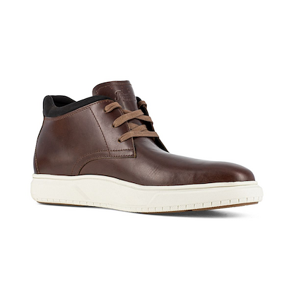 FLORSHEIM WORK Men's Premier Work Steel Toe ESD Casual Chukka Work Boot Dark Cognac - FS2334