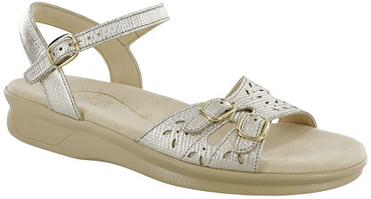 SAS Women's Duo Quarter Strap Sandal Gold Linen - 0087-658