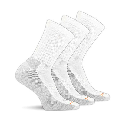 Merrell Unisex Everyday Work Crew Socks White (3 pairs) - MEA33559C3B2001-WHITE