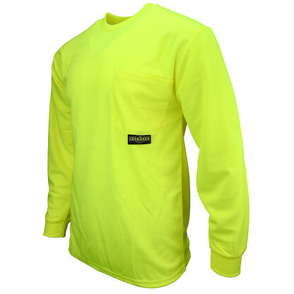 Radians Men's Non-Rated Long Sleeve T-shirt with Max-Dri™ Hi-Vis Green - ST21-NPGS