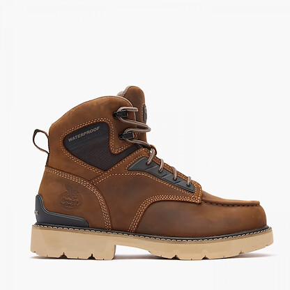 Georgia Boot Men's Carbon Flex 6" Moc-Toe Carbon Toe Work Boot Brown - GB00755