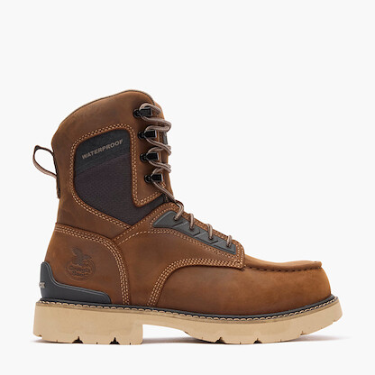 Georgia Boot Men's Carbon Flex 8" Moc-Toe Carbon Toe Work Boot Brown - GB00756