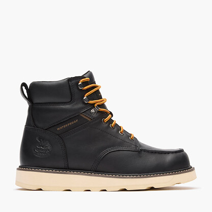 Georgia Boot Men's Core 37 Wedge 6" Moc-Toe Work Boot Steel Toe Black - GB00766