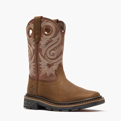 Georgia Boot Unisex Big Kids' Carbo-Tec Flex Pull-On Boot Brown - GB00744Y