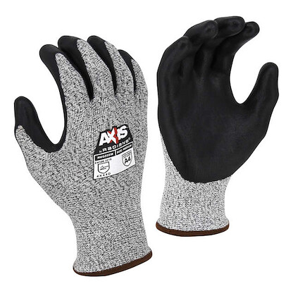Radians AXIS™ Cut Protection Level A4 Work Glove Black/Grey - RWG555