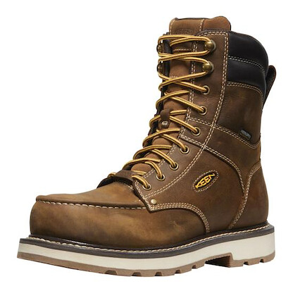 KEEN Utility Men's 8" Cincinnati Carbon-Fiber Toe Waterproof 90° Heel Work Boot Belgian/Sandshell - 1028287