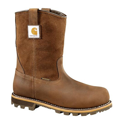 Carhartt Men's 10" Wellington Carbon Nano Toe EH Waterproof Work Boots Dark Brown - CMP1453