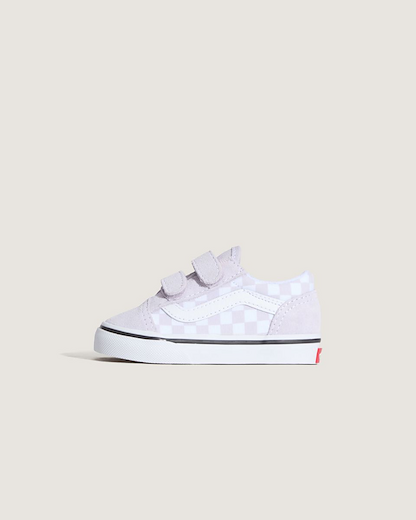 Vans Kids Old Skool V Sneaker, Color Theory Checkerboard Lilac Mist